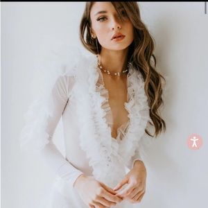 Untamed petals— Holly Ruffle Mesh Bodysuit